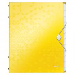 Leitz WOW Divider Book Polypropylene 12 tabbed dividers A4 Yellow