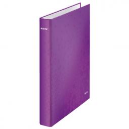 Leitz WOW Laminated Ring Binder A4 25 mm 2 D-Ring Purple Pack of 10