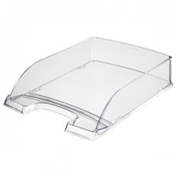 Leitz Plus Letter Tray Transparent A4 Glass clear Pack of 5