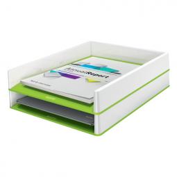 Leitz WOW Letter Tray Dual Colour A4 White/green