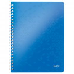 Leitz WOW Notebook A4 ruled wirebound Polypropylene cover Blue Pack of 6