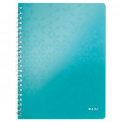 Leitz WOW Notebook A4 ruled wirebound Polypropylene cover Ice Blue Pack of 6