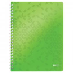 Leitz Notebook A4 ruled wirebound Polypropylene cover Green Pack of 6