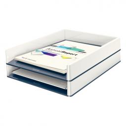 Leitz A4 WOW Letter Tray White/Grey