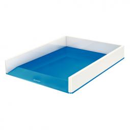 Leitz A4 WOW Letter Tray White/Metallic Blue