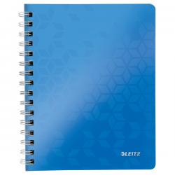 Leitz WOW Notebook A5 ruled wirebound Polypropylene cover Blue Pack of 6