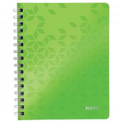 Leitz Notebook A5 ruled wirebound Polypropylene cover Green Pack of 6