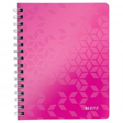 Leitz WOW Notebook A5 ruled wirebound Polypropylene cover Pink Pack of 6