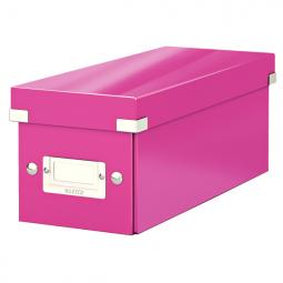 Leitz WOW Click & Store CD Storage Box With label holder Pink