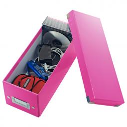 Leitz WOW Click & Store CD Storage Box With label holder Pink