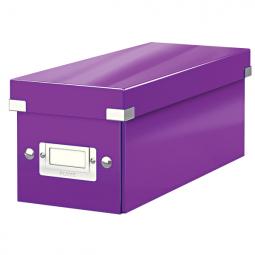 Leitz WOW Click & Store CD Storage Box With label holder Purple