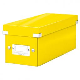 Leitz WOW Click & Store CD Storage Box With label holder Yellow