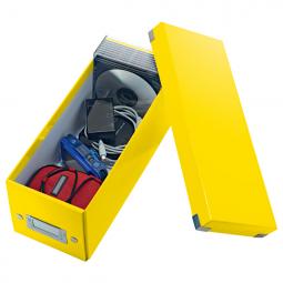 Leitz WOW Click & Store CD Storage Box With label holder Yellow