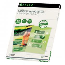 Leitz Glossy Laminating Pouches A4 Clear Pack of 100