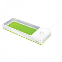 Leitz WOW Desk Organiser with Inductive Charger White/green