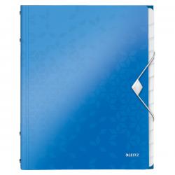 Leitz WOW Divider Book A4 Polypropylene 12 Tabs Blue Metallic