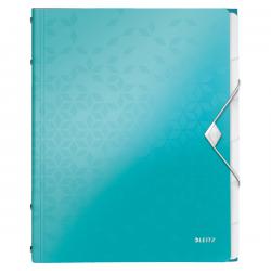 Leitz WOW Divider Book A4 Polypropylene 6 Tabs Ice Blue