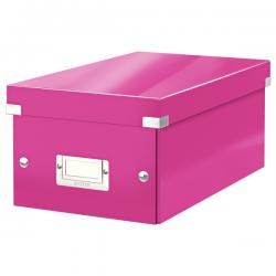 Leitz WOW Click & Store DVD Storage Box With label holder Pink