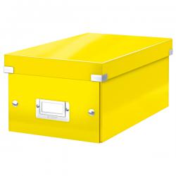 Leitz WOW Click & Store DVD Storage Box With label holder Yellow