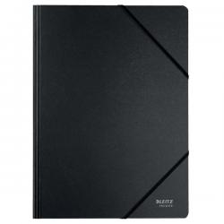 Leitz Recycle Card Folder with elastic bands A4 Black Pack of 10