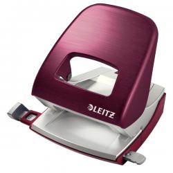 Leitz NeXXt Style Metal Office Hole Punch Garnet Red