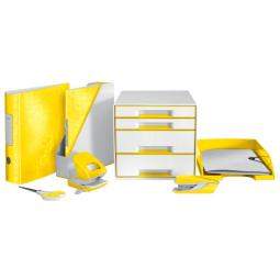 Leitz WOW Letter Tray Plus A4 Yellow Pack of 5