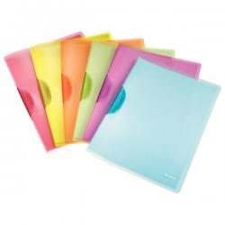 Leitz Magic Color Clip File A4 Assorted Colours Pack of 6