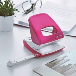 Leitz NeXXt WOW Metal Office Hole Punch Metallic Pink