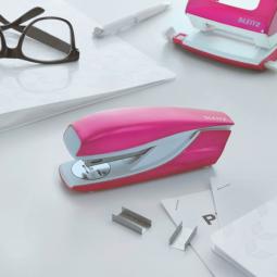 Leitz NeXXt WOW Metal Office Stapler Pink Metallic