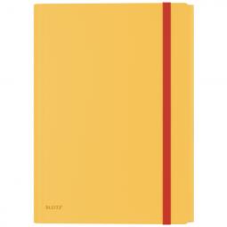 Leitz Cosy Mobile 3-Flap Folder with Pocket A4 Warm Yellow Pack of 10