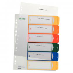 Leitz Printable Dividers 1 to 6 A4+ Multi-Colour Pack of 20