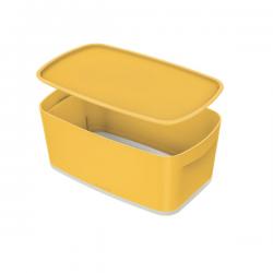 Leitz MyBox Cosy Small with lid Storage Box 5 litre Warm Yellow