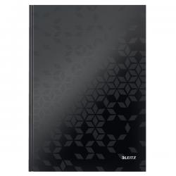 Leitz Notebook A4 ruled with hardcover 80 sheets Black Pack of 6