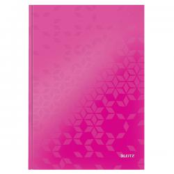 Leitz WOW Notebook A4 ruled with hardcover 80 sheets Pink Pack of 6