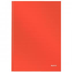 Leitz Solid Notebook A4 ruled with hardcover Casebound Light Red Pack of 6