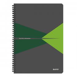 Leitz Office Notebook A4 ruled wirebound Polypropylene cover Green Pack of 5