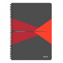 Leitz Office Notebook A4 ruled wirebound Polypropylene cover Red Pack of 5