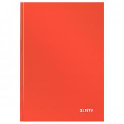 Leitz Solid Notebook A5 ruled with hardcover Casebound Light Red Pack of 6