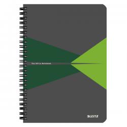 Leitz Office Notebook A5 ruled wirebound Polypropylene cover Green Pack of 5