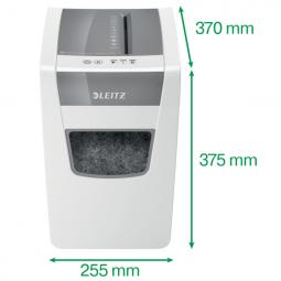 Leitz IQ Slim Home Office Paper Shredder 10 sheets 23 Litre bin P4 cross cut White