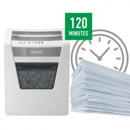 Leitz IQ Office Paper Shredder 15 sheets 23 Litre bin P4 cross cut White