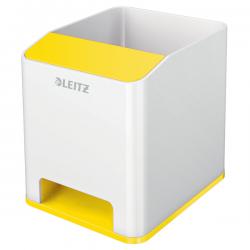 Leitz WOW Sound Pen Holder With sound boosting White/yellow