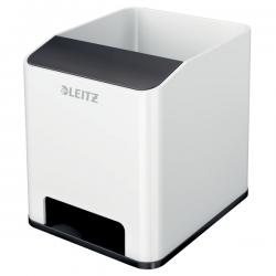 Leitz WOW Sound Pen Holder With sound boosting White/black