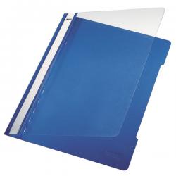 Leitz Plastic Data Files Clear Front Flat Bar Mechanism A4 Blue Pack of 25