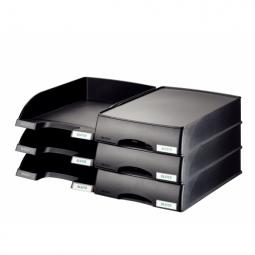 Leitz Plus Letter Tray Drawer Unit A4 Black Pack of 4