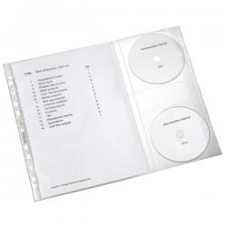 Leitz Pocket with CD sleeve A4 Clear Embossed 0.13mm Polypropylene Pack of 5 X 20 Packs