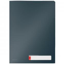 Leitz Cosy Privacy Tab Folder A4 3 tabs Velvet Grey Pack of 12