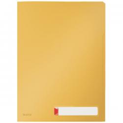 Leitz Cosy Privacy Tab Folder A4 3 tabs Warm Yellow Pack of 12