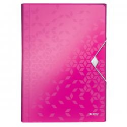 Leitz WOW Project File A4 Polypropylene Pink Metallic Pack of 5