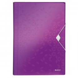 Leitz WOW Project File A4 Polypropylene 250 Sheet Capacity Purple Pack of 5